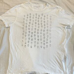 John Varvatos White Skull Graphic Tee
